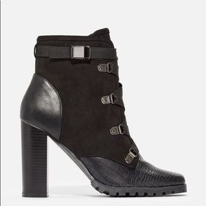 JustFab “Avalon” black ankle booties